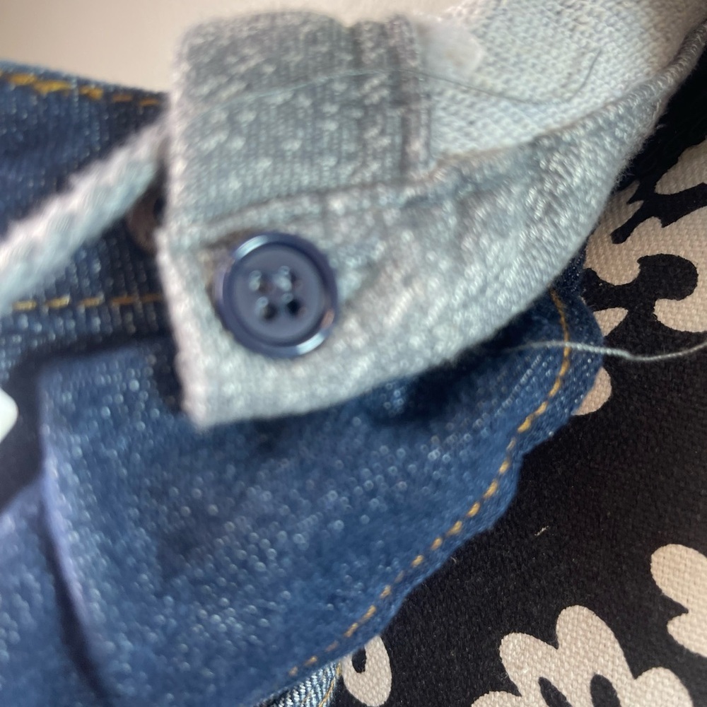 Womens CB 1962 Denim Hoodie Jacket Full Zip Blue Long Sleeve Zipper Pockets Y2K - Picture 4 of 5